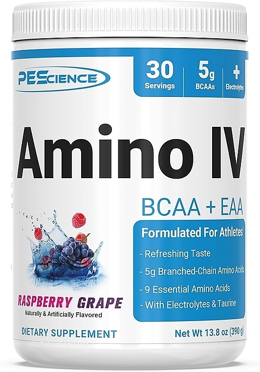 Amino IV Dietary Supplement - Raspberry & Grape Flavored - Pescience Amino IV Raspberry Grape — photo N2