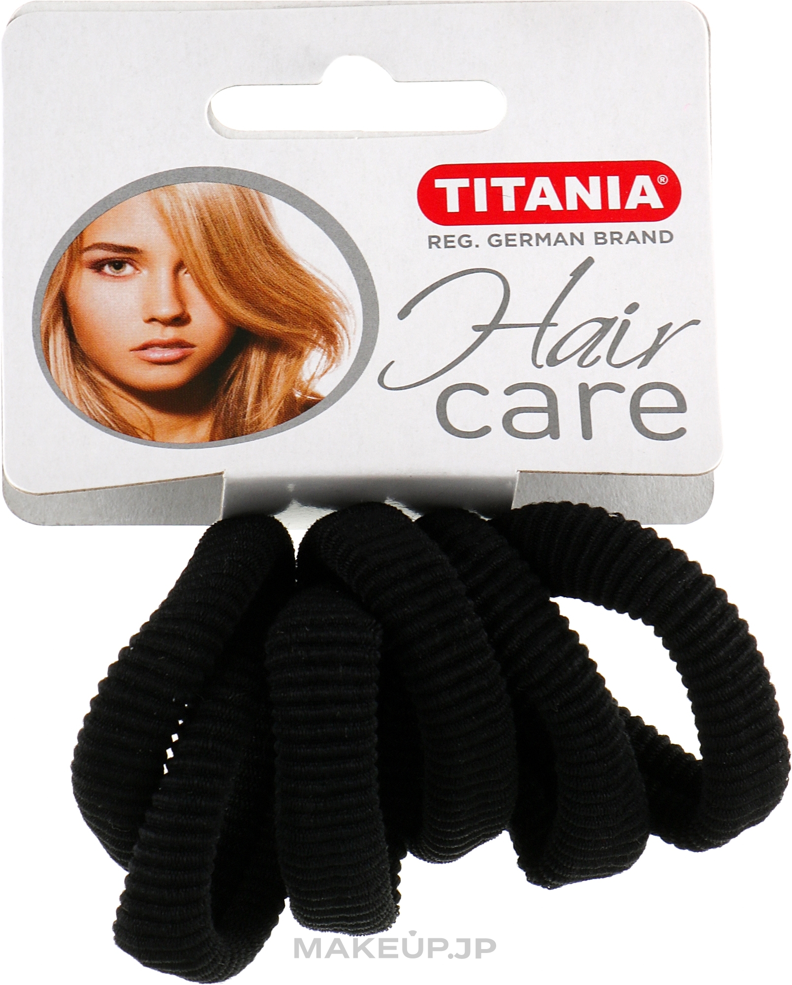 Elastic Hair Band, medium, black - Titania — photo 6 szt.