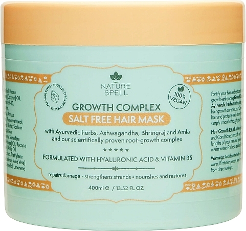 Hair Growth Mask - Nature Spell Growth Salt Free Hair Mask — photo N1