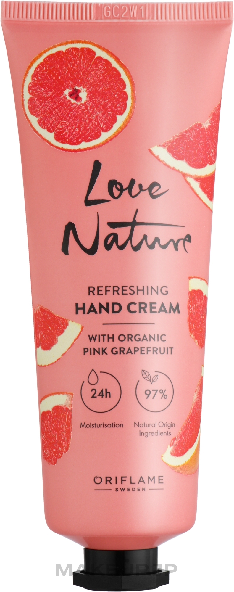 Refreshing Hand Cream with Organic Pink Grapefruit - Oriflame Love Nature Refreshing Hand Cream With Organic Pink Grapefruit — photo 75 ml