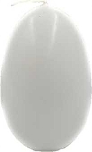 Decorative Candle 'Easter Egg', 6x9 cm, white - Admit — photo N1