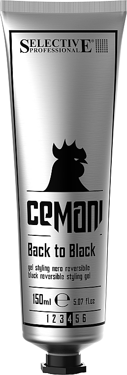 Styling Gel with Washable Black Pigment 'Grey Hair Camouflage' - Selective Professional Cemani Back to Black — photo N1