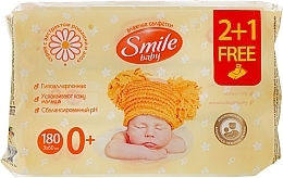 Fragrances, Perfumes, Cosmetics Wet Wipes 2+1 Camilla and Aloe Extract - Smile Ukraine Baby