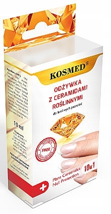 Nail Conditioner with Vegetable Ceramides - Kosmed Plant Ceramides Nail Protection 10in1 — photo N1