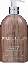 Hand Liquid Soap - Baylis & Harding Elements Oud Wood & Bergamot Hand Wash — photo N1