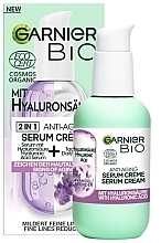 Anti-Aging Face Cream-Serum with Hyaluronic Acid - Garnier Bio 2in1 Anti-Age Serum Cream With Hyaluronic Acid — photo N1