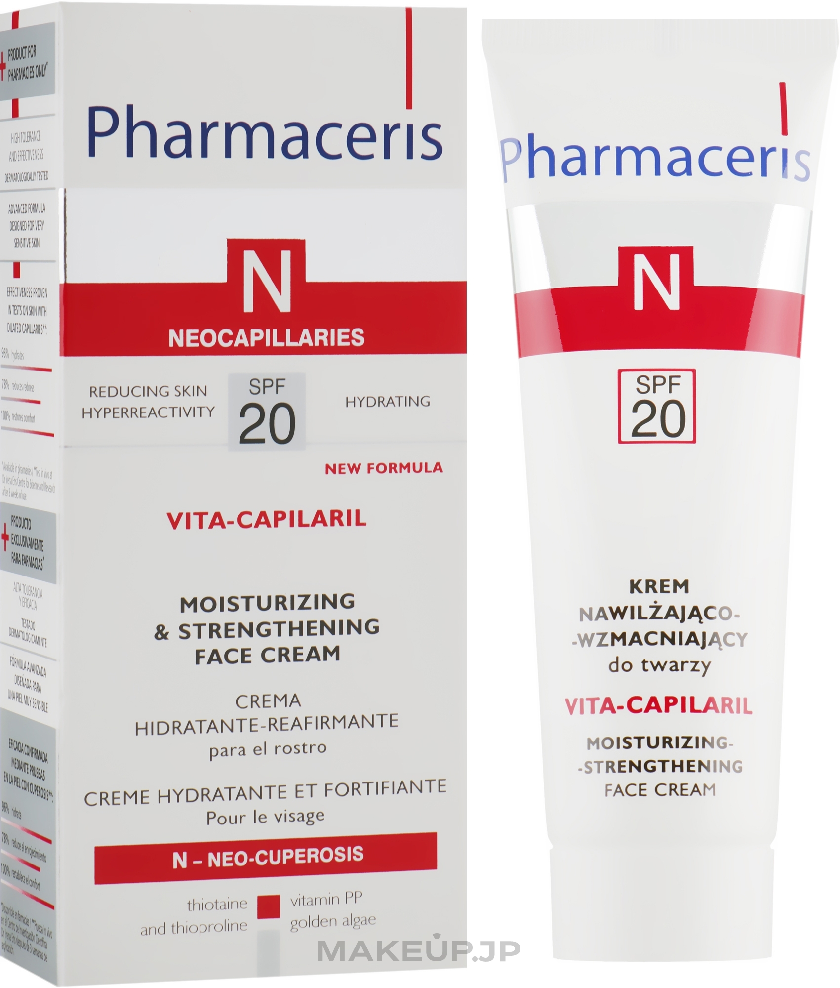 Moisturizing-Strengthening Face Cream - Pharmaceris N Vita Capilaril Moisturizing-Strengthening Face Cream SPF20 — photo 50 ml