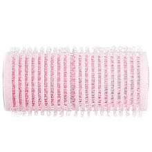 Velcro Curlers with Foam Base, d24 mm, pink, 12 pieces - Xhair — photo N1
