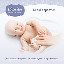 Baby Wet Wipes from the First Day of Life, 60 pcs - Chicolino — photo N5