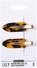 Fragrances, Perfumes, Cosmetics Hair Clip Set, 2 pcs. - Sister Young Lily Deep Leopard Print