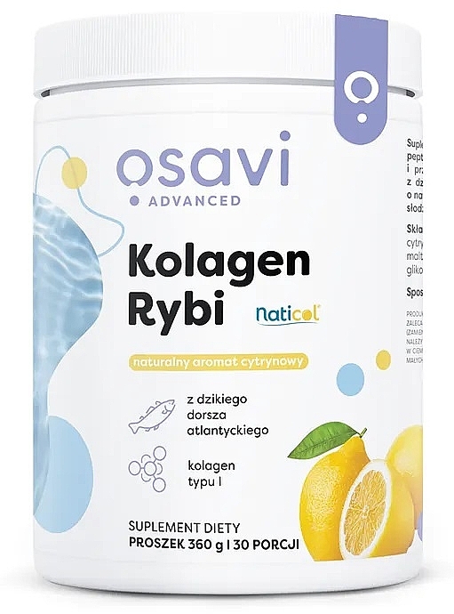 Lemon Flavor Wild Cod Fish Collagen  - Osavi Kolagen Rybi — photo N1