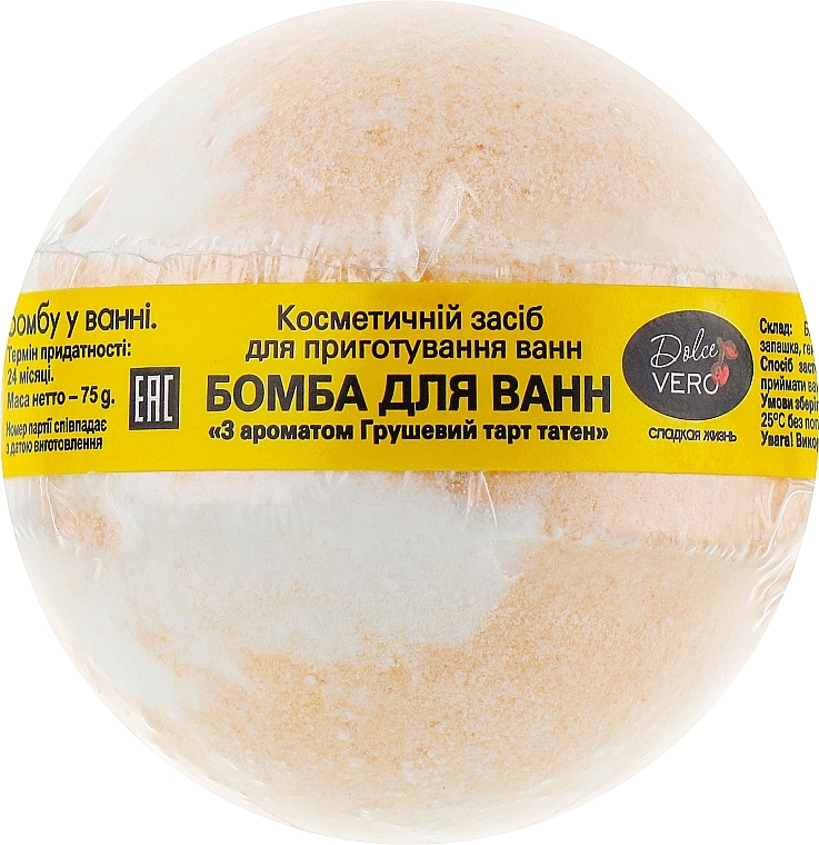 Bath Bomb "Pear Tarte Tatin" - Dolce Vero — photo N1