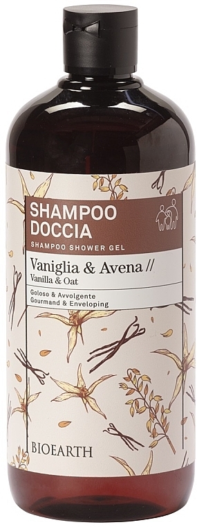 Vanilla & Oat Shampoo & Shower Gel - Bioearth Family Vanilla & Oat Shampoo Shower Gel — photo N2