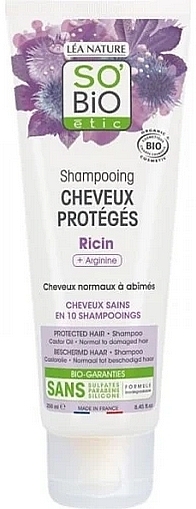 Shampoo - So'Bio Protective Castor Bean & Arginine Shampoo — photo N2