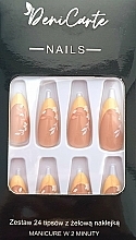 Almond Nail Tips, 24 pcs - Deni Carte Nails 0036 — photo N1