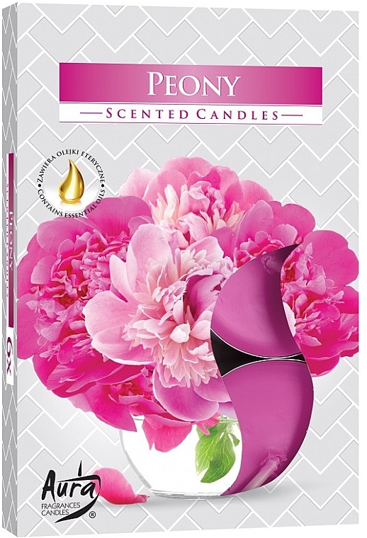 Peony Tealight Set - Bispol Peony Scented Candles — photo N1