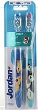 Toothbrushes, medium, fish + penguins - Jordan Individual Clean Medium — photo N1