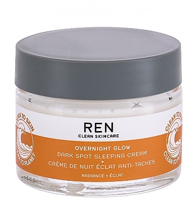 Night Face Cream - REN Clean Skincare Overnight Glow Dark Spot Sleeping Cream — photo N1