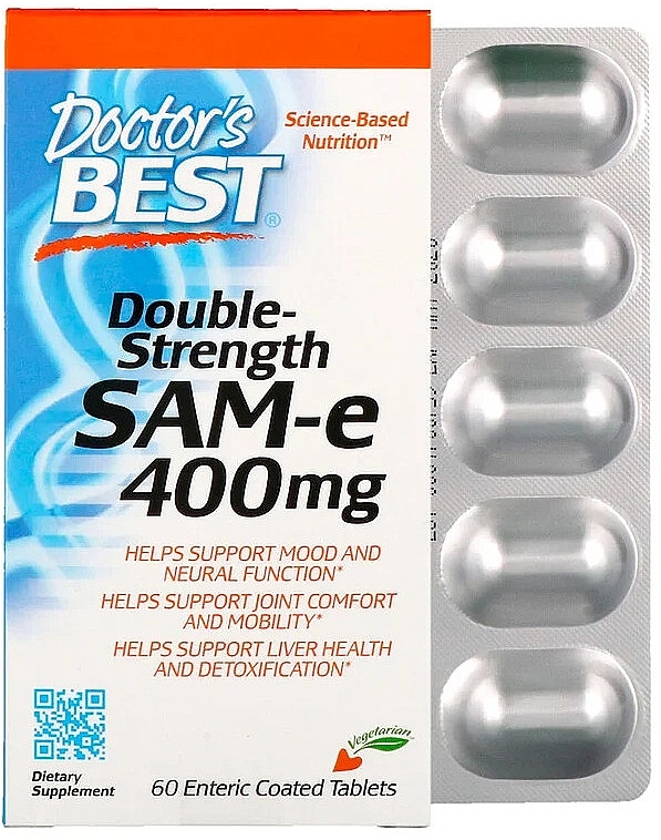 SAM-e, 400mg, tablets - Doctor's Best Double Strength — photo N3