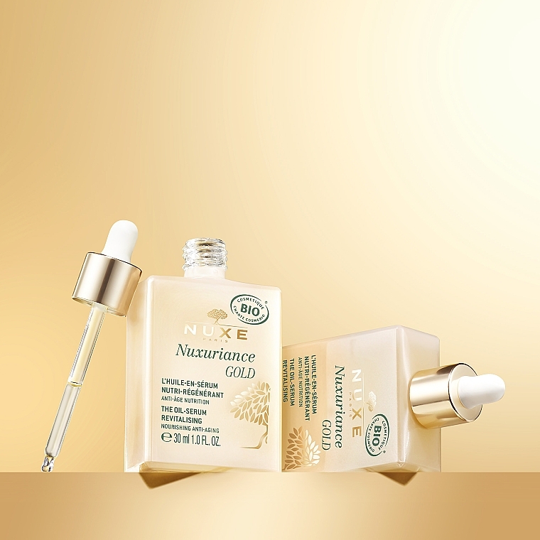 Organic Face Serum - Nuxe Nuxuriance Gold Revitalising Oil-Serum — photo N3