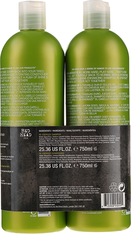 Set - Tigi Bed Head Rehab For Hair Kit (shm/750ml + cond/750ml) — photo N3