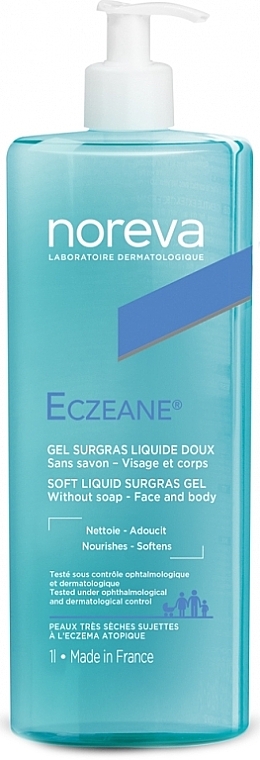 Cleansing Gel for Sensitive Skin - Noreva Laboratoires Eczeane Gel Surgras Liquide Doux — photo N1