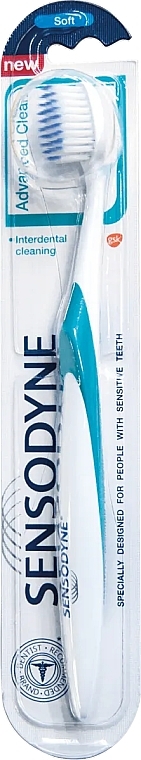 Toothbrush for Sensitive Teeth, soft - Sensodyne Advanced Clean Soft Toothbrush — photo N1