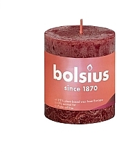 Fragrances, Perfumes, Cosmetics Cylinder Candle, 80/68 mm, velvet red - Bolsius Rustic Candle Velvet Red