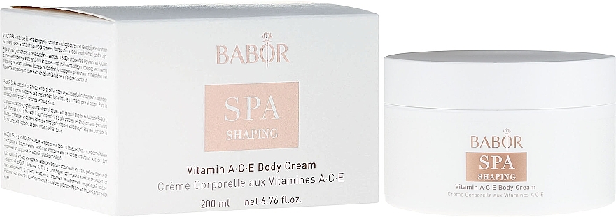 Body Cream with Vitamin A, C, E "SPA-Shaping" - Babor Vitamin ACE Body Cream — photo N1