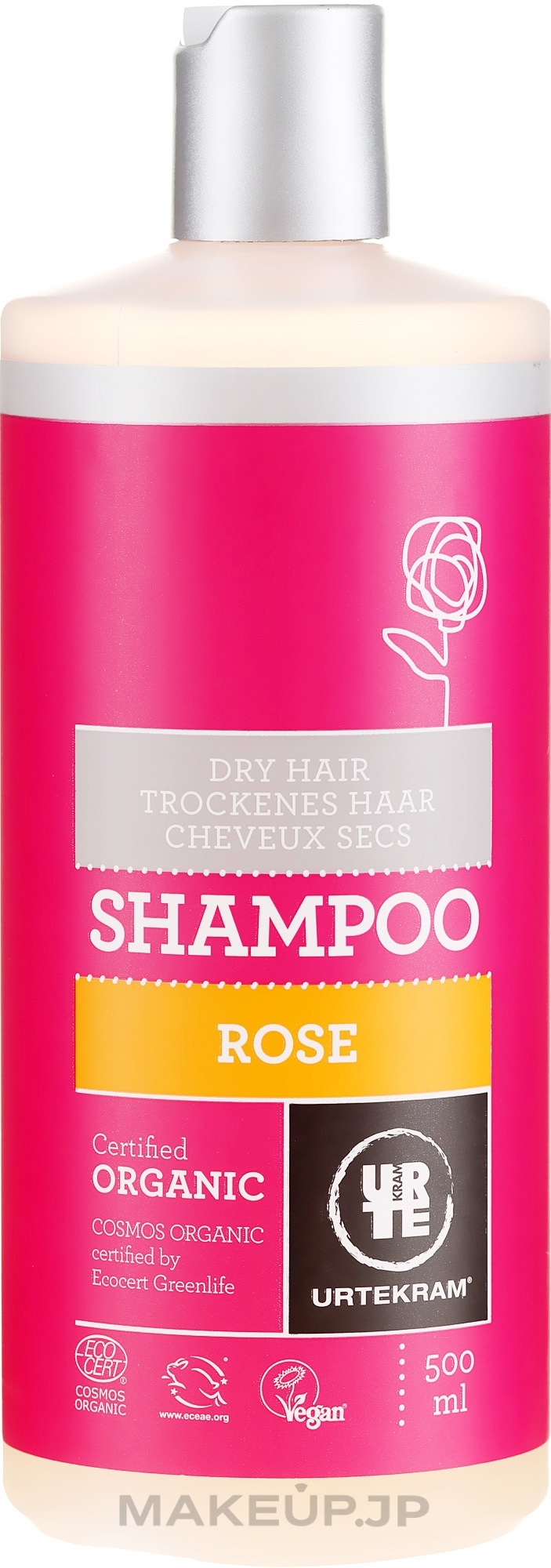 Dry Hair Shampoo "Rose" - Urtekram Rose Dry Hair Shampoo — photo 500 ml