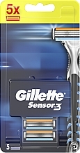 Fragrances, Perfumes, Cosmetics Replaceable Shaving Cassettes, 5pcs - Gillette Sensor 3