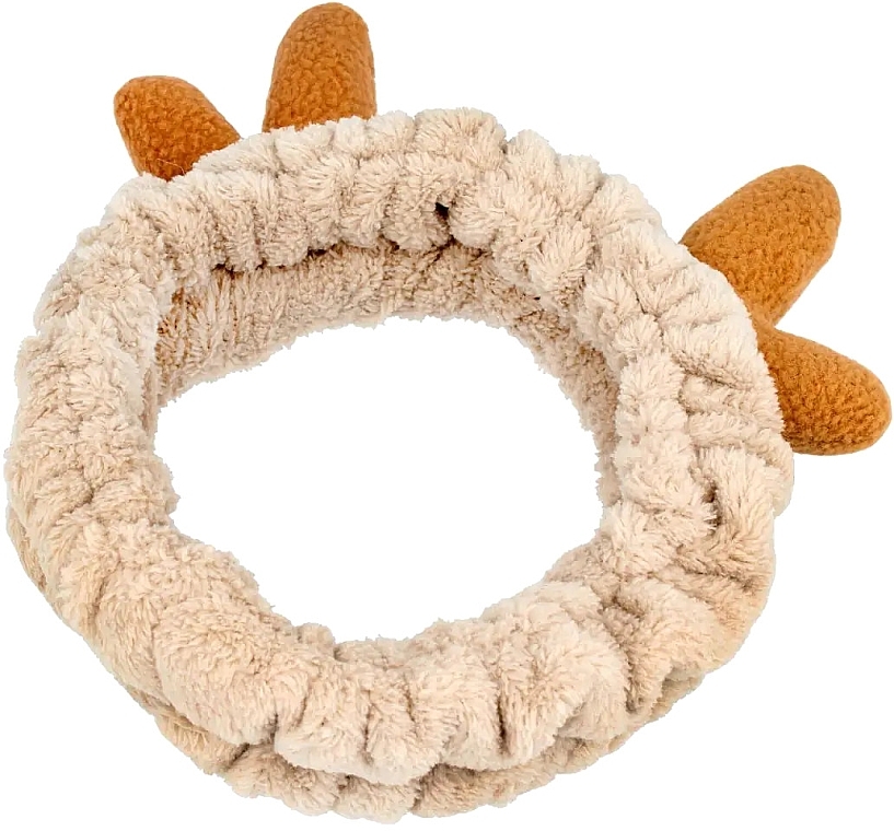 Cosmetic Head Band with Decorative Ears, cream - Ecarla — photo N1