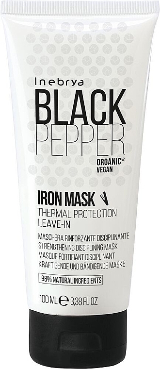 Firming Leave-In Mask for Unruly hair - Inebrya Black Pepper Iron Mask — photo N2