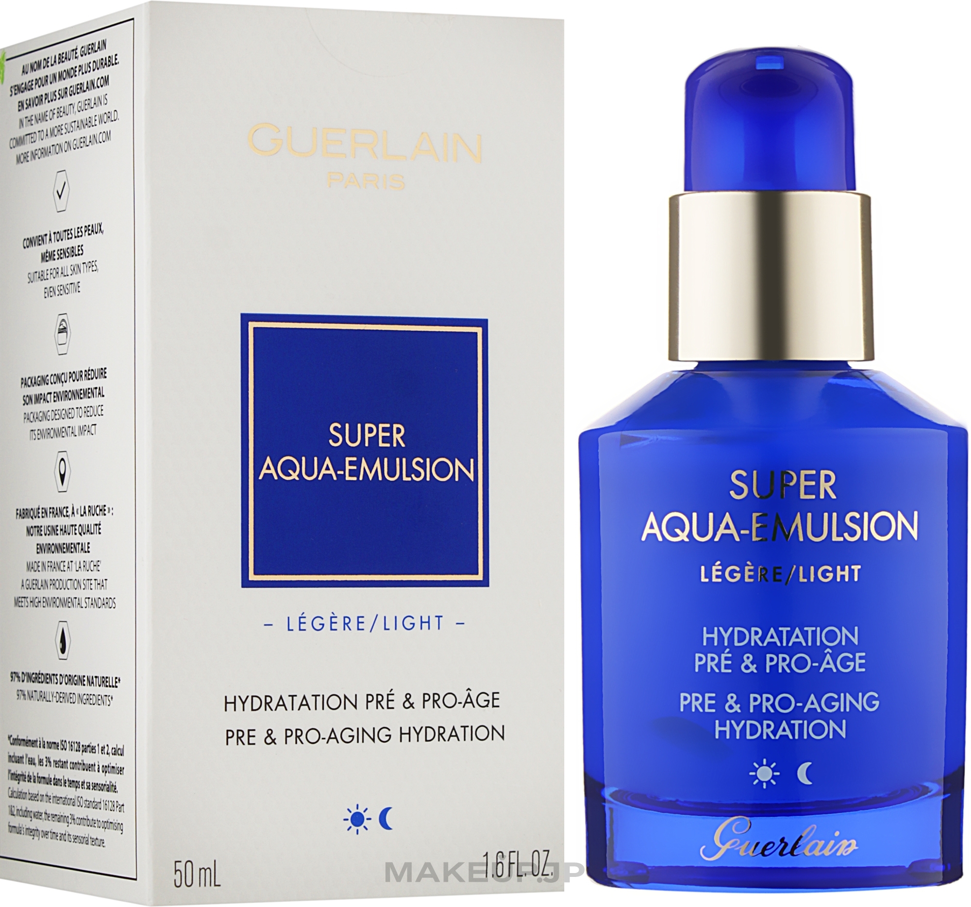 Light Moisturizing Emulsion for Mature Skin and Anti-Aging - Guerlain Super Aqua Light Emulsion — photo 50 ml