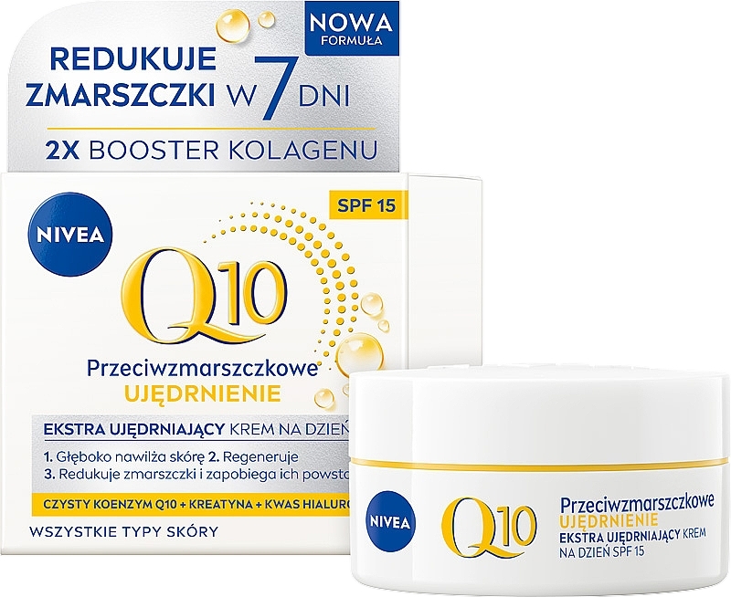 Anti-Wrinkle Moisturizing Cream for Normal and Dry Skin - NIVEA Visage Anti Wrinkle Q10 Plus SPF15 — photo N1