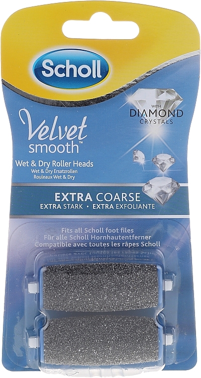 Replacement Roller for High Abrasive Electric File - Scholl Velvet Smooth Wet&Dry Diamond Crystals — photo N1