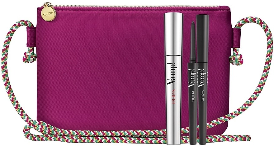 Set - Pupa Vamp! Mascara & Vamp! Eye Pencil (mask/9ml + eye/pencil/0.35g + bag) — photo N1