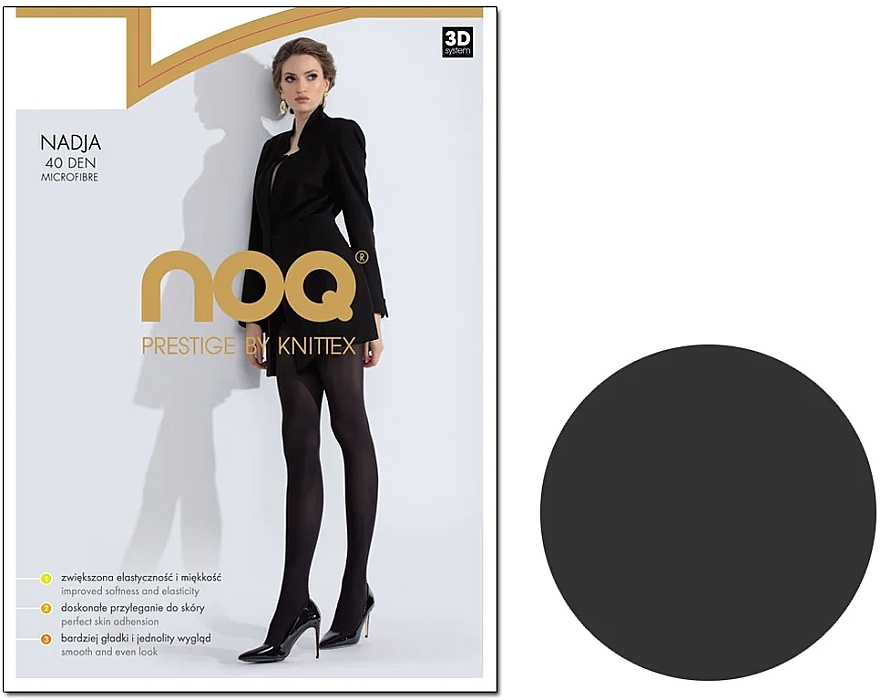 Tights '3D Nadja', 40 Den, fumo - Knittex — photo N1