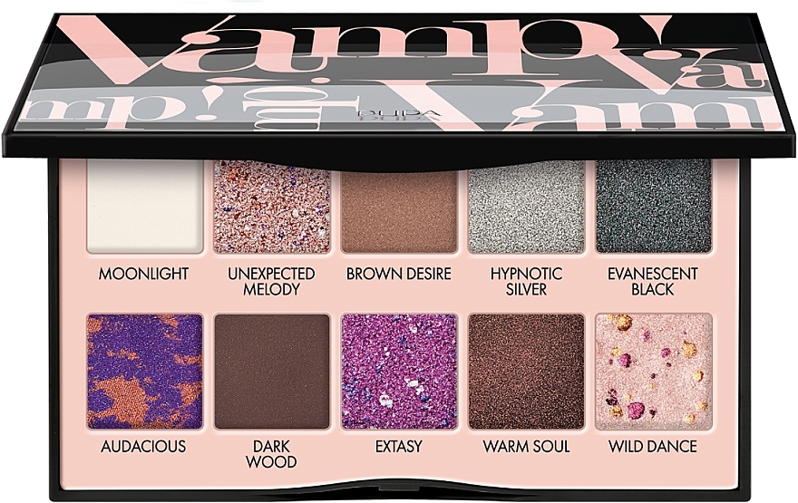 Eyeshadow Palette, dark - Pupa Vamp! Palette Black — photo N3