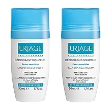 Fragrances, Perfumes, Cosmetics Set - Uriage Deodorant Douceur Roll-On (deo/50ml + deo/50ml)