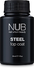 Fragrances, Perfumes, Cosmetics Gel Polish Top Coat without Sticky Layer - NUB Steel Top Coat