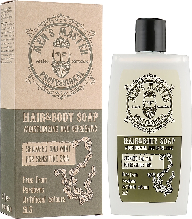 Invigorating Body & Hair Soap "Algae & Mint" - Men's Master — photo N1