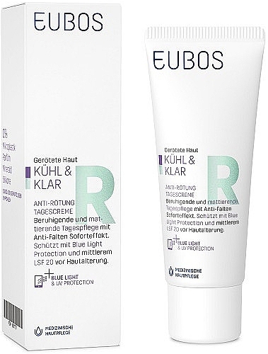 Anti-Redness Day Face Cream - Eubos Med Cool & Calm Redness Relieving SPF20 Day Cream — photo N2