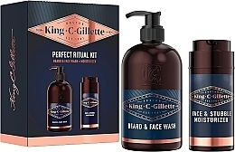 Set - Gillette King C. Perfect Ritual Kit (beard&face/wash/350ml + f/cr/100ml) — photo N1