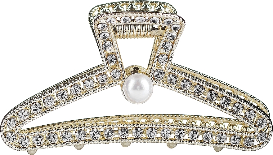 Claw Clip with Pearls, 26966, golden - Top Choice Hair Claw — photo N1