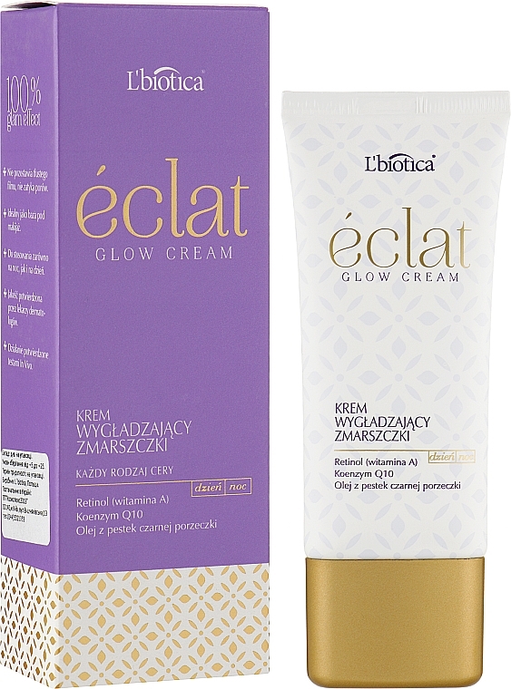 Anti-Wrinkle Face Cream - L'biotica Eclat Clow Cream — photo N3