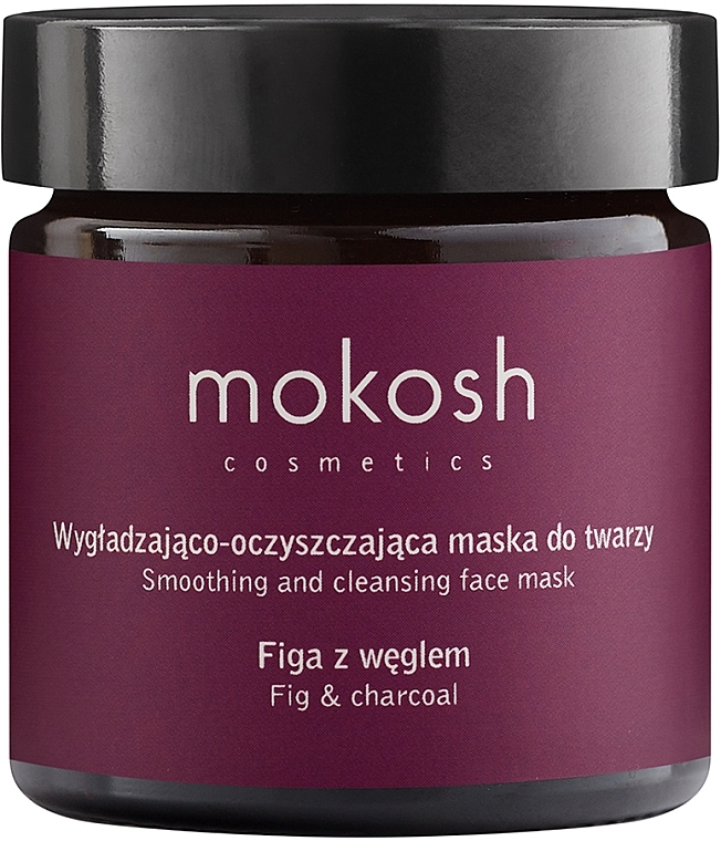 Smoothing & Cleansing Face Mask "Fig & Charcoal" - Mokosh Cosmetics Smoothing & Cleansing Face Mask Fig With Charcoal — photo N1