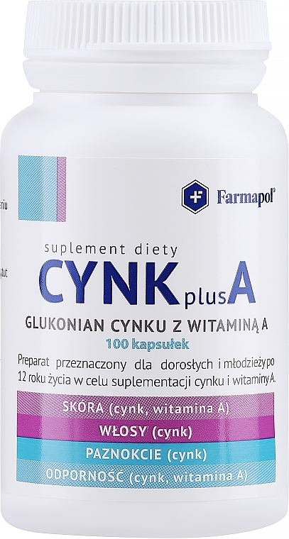 Cynk Plus A Dietary Supplement - Farmapol — photo N3