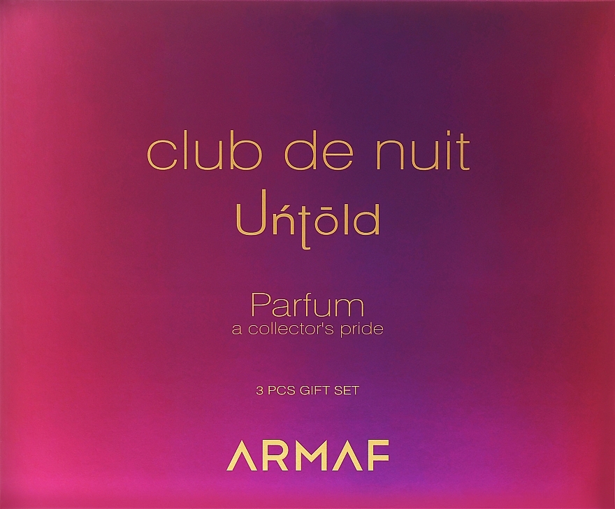 Armaf Club De Nuit Untold - Set (edp/105ml + deo/stick/75g + b/lot/100ml) — photo N2