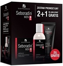 Fragrances, Perfumes, Cosmetics Set - Seboradin Men (sch/200ml + amp/14x5,5ml + sh/gel/200ml)